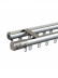 CHR55 White Silver Black Aluminum alloy Curtain Rod Set With Rollers For living room