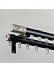 CHR55 White Silver Black Aluminum alloy Curtain Rod Set With Rollers For living room