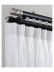 CHR55 White Silver Black Aluminum alloy Curtain Rod Set With Rollers For living room