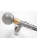 CHR57 White Black Red Gold Aluminum alloy Curtain Track Set With Ball Finials(Color: Grey)
