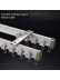 CHR60 Bendable Ivory Champagne Rose Gold Curtain Tracks Ceiling/Wall Mount For Bay Window/corner window