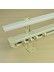 CHR6825 Gibbo Custom Double Curtain Track Set with Valance Track Ceiling & Wall Mount (Color: Ivory)