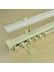 CHR7025 Custom Ceiling & Wall Mount Double Curtain Track Set with Valance Track (Color: Ivory)