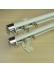 CHR7422 Ceiling & Wall Mount Custom Double Curtain Track Set (Color: Ivory)