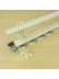 CHR7525 Double Curtain Track Set with Valance Track Wall Bracket (Color: Ivory)