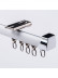 CHR8024 Ivory Black Wall Ceiling Mounted Triple Curtain Tracks with Valance Track
