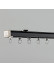 CHR88 Super Thick Big Ivory Black Champagne Curtain Tracks Ceiling/Wall Mount For High Window(Color: Black)