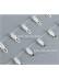 CHRY24 White Button S Fold/Wave Fold Curtain Tracks For Living Room