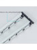 CHRY36 White/Black Concealed Aluminium Ceiling Double Curtain Tracks