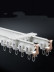 CHRY35 White/Champagne Mounted Custom Made Curtain Tracks For Bay Windows
