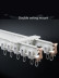 CHRY35 White/Champagne Mounted Custom Made Curtain Tracks For Bay Windows
