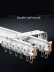 CHRY35 White/Champagne Mounted Custom Made Curtain Tracks For Bay Windows