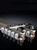 CHRY35 White/Champagne Mounted Custom Made Curtain Tracks For Bay Windows
