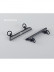 CHRY36 White/Black Concealed Aluminium Ceiling Double Curtain Tracks