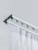 CHRY36 White/Black Concealed Aluminium Ceiling Double Curtain Tracks