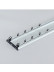 CHRY36 White/Black Concealed Aluminium Ceiling Double Curtain Tracks(Color: White)