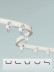 CHRY42 White Black Bendable Metal Curtain Track Ceiling Wall Mounted