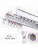 CHR36 Ceiling Mounted  Super Thick Aluminum Alloy Double Curtain Tracks 