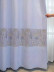 Eyelet Ready Made Curtains Blackout Jacquard Flowers Chenille Drapery(Color: Grey)
