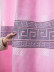 Extra Wide Ready Made Eyelet Curtains Jacquard Monogram 112 Inches(Color: Pink)