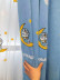 QY24H06DS Fashion Children EmbroideredHello Kitty Blue Fabric Sample