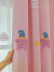 QY24H06F High Quality Children Chenille Embroidered Cute Pink Stars Custom Made Curtains | Cheery Curtains(Color: Pink)