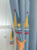 QY24H06G High Quality Children Chenille Embroidered Blue Sailboats Custom Made Curtains
