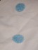 Eclipse Embroidered Polka Dot Stitching Style Grommet Curtain Celadon Green Fabric