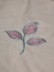 Eclipse Embroidered Three Leaves Stitching Style Grommet Curtain Carmine Fabric