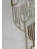 QY7121SGC Elbert Trees Embroidered Double Pinch Pleat Ready Made Sheer Curtains(Color: Brown)