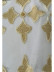 QY7121SK Elbert Clovers Embroidered Custom Made Sheer Curtains(Color: Beige)