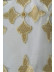 QY7121SKC Elbert Clovers Embroidered Double Pinch Pleat Ready Made Sheer Curtains(Color: Beige)