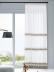 QY7121SP Elbert Horizontal Stripes Embroidered Custom Made Sheer Curtains