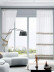 QY7121SPC Elbert Horizontal Stripes Embroidered Double Pinch Pleat Ready Made Sheer Curtains