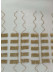 QY7121SPC Elbert Horizontal Stripes Embroidered Double Pinch Pleat Ready Made Sheer Curtains(Color: Brown)