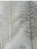 QY7121SVC Elbert Trees Embroidered Double Pinch Pleat Ready Made Sheer Curtains(Color: White grey)