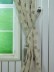 Elbert Maple Leaves Pattern Embroidered Grommet White Sheer Curtains Panels Tassel Tieback