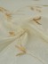 Elbert Branch Leaves Embroidered Custom Made Sheer Curtains White Sheer Curtain (Color: Beige)