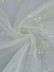 Elbert Vine Floral Embroidered Sheer Fabric Sample (Color: Ivory)