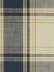 Hudson Yarn Dyed Big Plaid Blackout Custom Made Curtains (Color: Bondi blue)