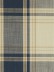 Big Plaid Blackout Double Pinch Pleat Extra Long Curtains 108 - 120 Inch Panels (Color: Bondi blue)