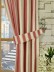 Moonbay Narrow-stripe Versatile Pleat Cotton Extra Long Curtains 108 - 120 Inch Decorative Tiebacks