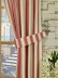 Moonbay Narrow-stripe Versatile Pleat Cotton Extra Long Curtains 108 - 120 Inch Decorative Tiebacks
