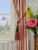Moonbay Narrow-stripe Double Pinch Pleat Cotton Extra Long Curtain 108 - 120 Inch Tassel Tiebacks