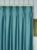 Extra Wide Swan Gray and Blue Solid Versatile Pleat Curtains 100 Inch - 120 Inch Heading Style