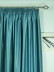 Extra Wide Swan Gray and Blue Solid Pencil Pleat Curtains 100 - 120 Inch Width Heading Style