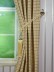 Extra Wide Hudson Small Plaid Double Pinch Pleat Curtains 100 Inch - 120 Inch Tassel Tieback