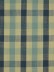 Extra Wide Hudson Small Check Back Tab Curtains 100 - 120 Inch Curtain Panels (Color: Bondi blue)