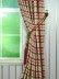 Extra Wide Hudson Middle Check Tab Top Curtains 100 - 120 Inch Curtain Panels Tassel Tieback