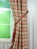 Hudson Cotton Blend Middle Check Double Pinch Pleat Curtain Tassel Tieback